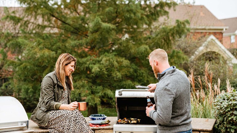 Outdoor Grills and Patio Area