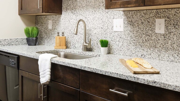Modern Kitchen with Granite Countertops