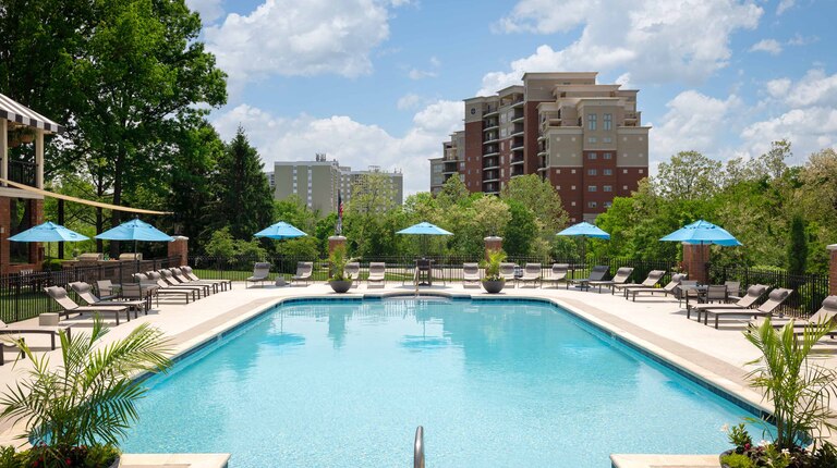 Resort-Inspired Pool with Sundeck and Lounge Seating